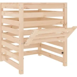 vidaXL kompostbeholder 63,5x63,5x77,5 cm massivt fyrretræ - Kompostbeholdere