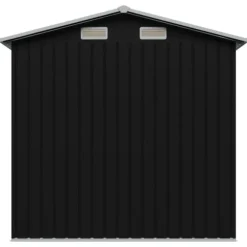 vidaXL opbevaringsskur til haven 204x132x186 cm stål antracitgrå - Skure & Redskabsskure