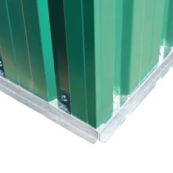 vidaXL opbevaringsskur til haven 204x132x186 cm metal grøn - Skure & Redskabsskure