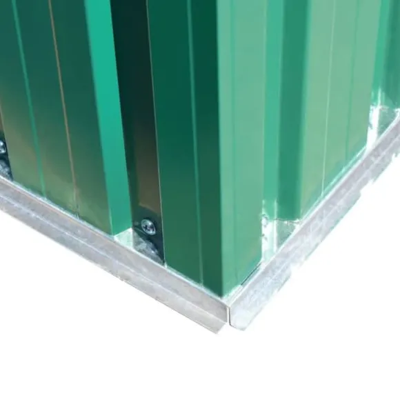 vidaXL opbevaringsskur til haven 204x132x186 cm metal grøn - Skure & Redskabsskure