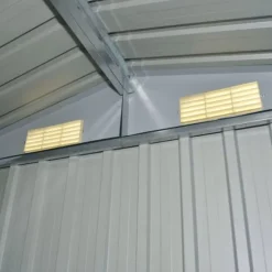 vidaXL opbevaringsskur til haven 204x132x186 cm metal grøn - Skure & Redskabsskure