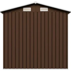 vidaXL opbevaringsskur til haven 204x132x186 cm stål brun - Skure & Redskabsskure