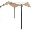 vidaXL pavillon 4 x 4 m stål beige - Festtelte & havepavilloner