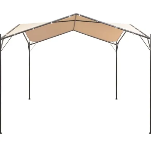 vidaXL pavillon 4 x 4 m stål beige - Festtelte & havepavilloner