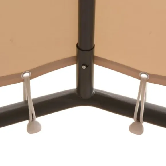 vidaXL pavillon 4 x 4 m stål beige - Festtelte & havepavilloner