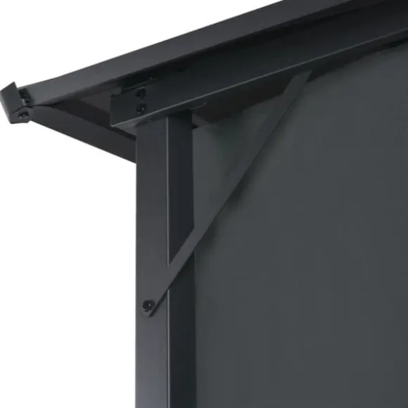 vidaXL pavillon med gardin aluminium 3 x 3 m sort - Festtelte & havepavilloner