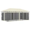 vidaXL pavillon med myggenet 6x3x2,73 cm cremefarvet - Festtelte & havepavilloner