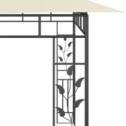 vidaXL pavillon med myggenet 6x3x2,73 cm cremefarvet - Festtelte & havepavilloner