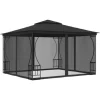 vidaXL pavillon med net 300x300x265 cm antracitgrå - Festtelte & havepavilloner