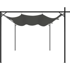vidaXL pergola med sammenrulleligt tag 395x292x230 cm antracitgrå - Festtelte & havepavilloner