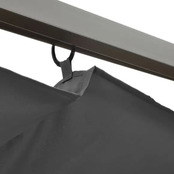 vidaXL pergola med sammenrulleligt tag 3x3 m 180 g/m² antracitgrå - Havebuer, espalierer & pergolaer