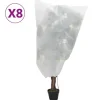 vidaXL plantebeskyttelse med snore 8 stk. 70 g/m² 0,8x1 m