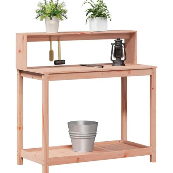 vidaXL plantebord med hylder 108x50x109,5 cm massivt douglasgran - Planteborde