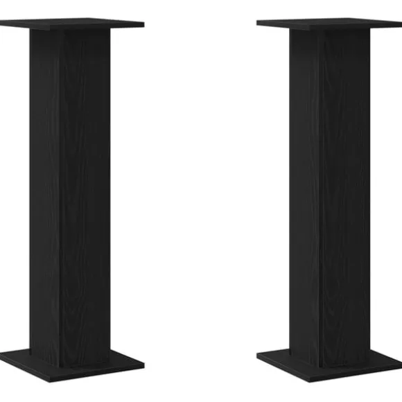 vidaXL Planteholder 2 pcs Sort eg 30 x 30 x 95 cm Konstrueret træ