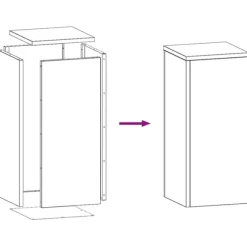 vidaXL Planteholdere 2 pcs Rusten 24 x 24 x 55 cm Forvitret stål
