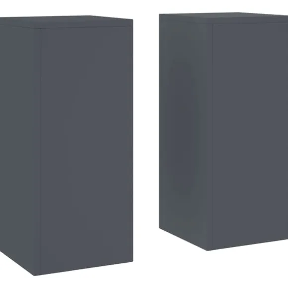 vidaXL Planteholdere 2 pcs Antracit 24 x 24 x 55 cm Stål
