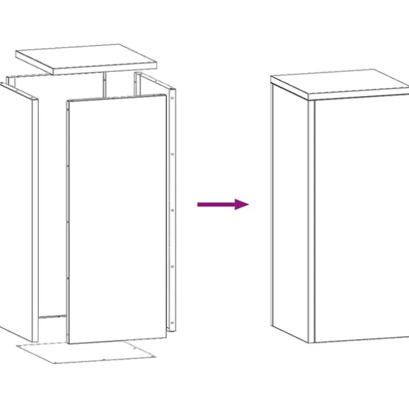 vidaXL Planteholdere 2 pcs Antracit 24 x 24 x 55 cm Stål