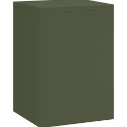 vidaXL Planteholdere 3 pcs Olivengrøn 24 x 24 x 75 cm Stål