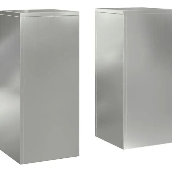 vidaXL Planteholdere 2 pcs Sølv 24 x 24 x 55 cm Galvaniseret stål