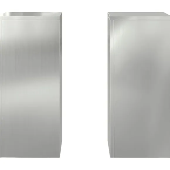 vidaXL Planteholdere 2 pcs Sølv 24 x 24 x 55 cm Galvaniseret stål