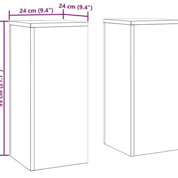 vidaXL Planteholdere 2 pcs Sølv 24 x 24 x 55 cm Rustfrit stål