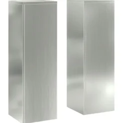 vidaXL Planteholdere 2 pcs Sølv 24 x 24 x 75 cm Galvaniseret stål