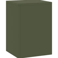 vidaXL Planteholdere 2 pcs Olivengrøn 24 x 24 x 35 cm Stål