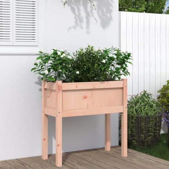 vidaXL plantekasse med ben 70x31x70 cm massivt douglasgran - Plantekrukker