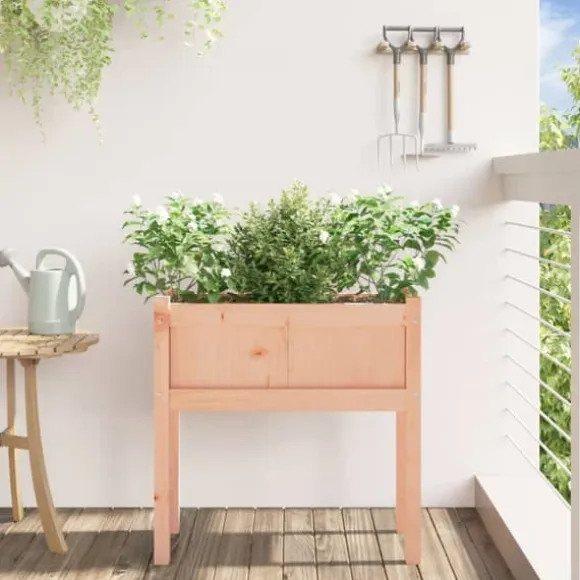 vidaXL plantekasse med ben 70x31x70 cm massivt douglasgran - Plantekrukker