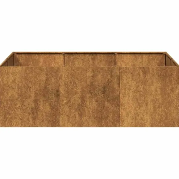 vidaXL plantekasse rustfarvet 120x80x40 cm forvitringsstål