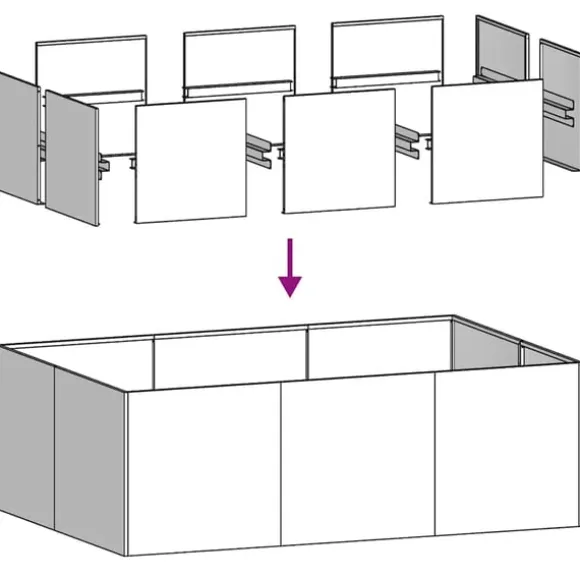 vidaXL plantekasse rustfarvet 120x80x40 cm forvitringsstål