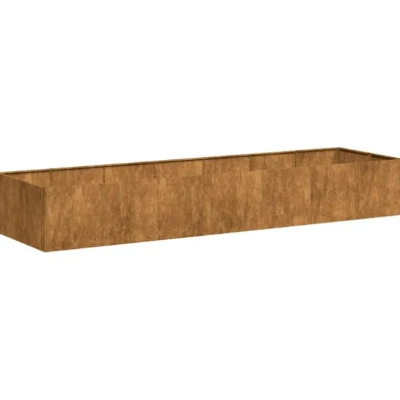 vidaXL plantekasse rustfarvet 280x80x40 cm forvitringsstål