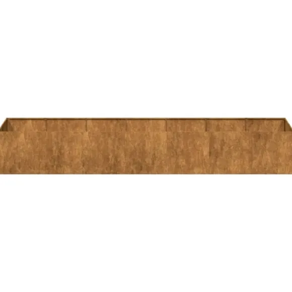 vidaXL plantekasse rustfarvet 280x80x40 cm forvitringsstål