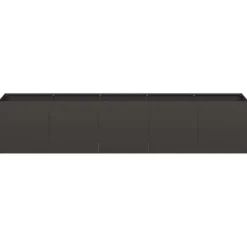 vidaXL plantekasse sort 200x40x40 cm koldvalset stål