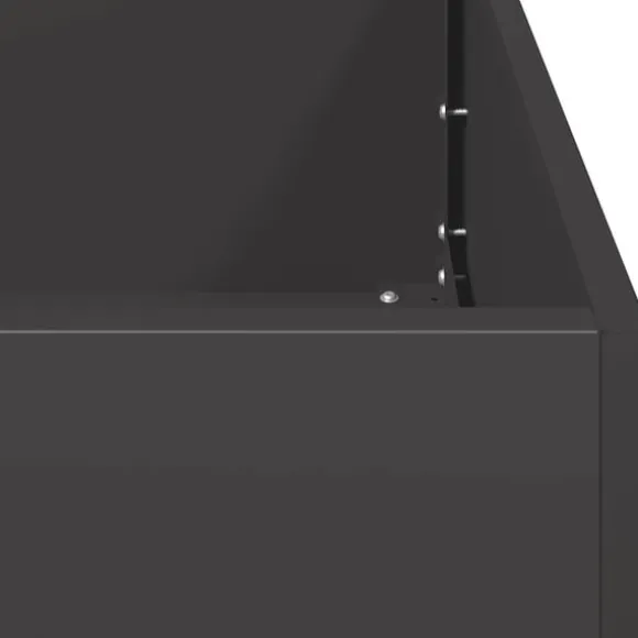 vidaXL plantekasse sort 200x40x40 cm koldvalset stål