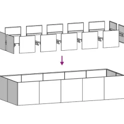 vidaXL plantekasse 200x80x40 cm stål antracitgrå