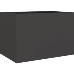 vidaXL plantekasse 62x47x46 cm koldvalset stål sort - Plantekrukker