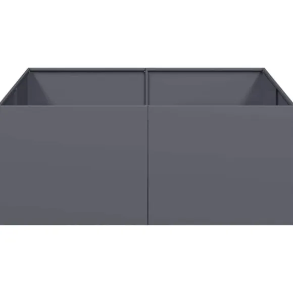 vidaXL plantekasse 100x100x40 cm stål antracitgrå