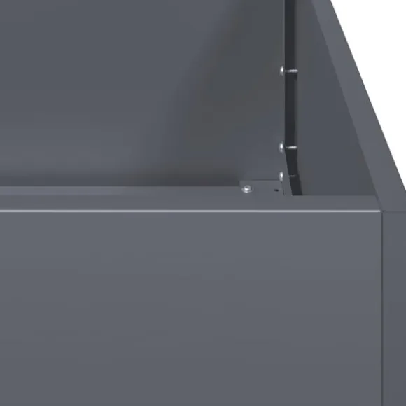 vidaXL plantekasse 100x100x40 cm stål antracitgrå