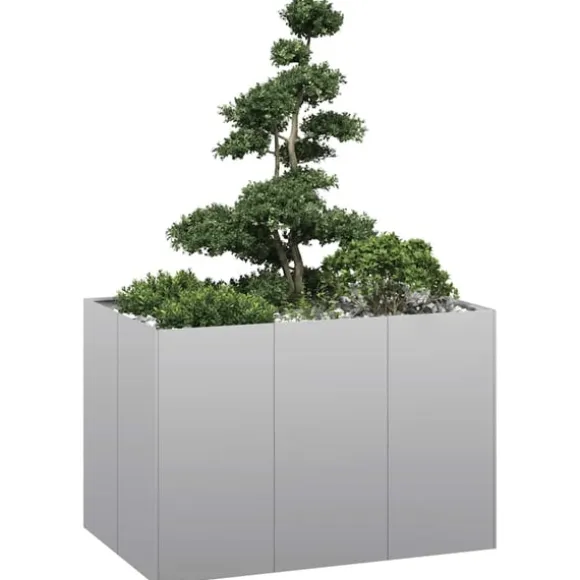 vidaXL plantekasse 120x80x80 cm galvaniseret stål
