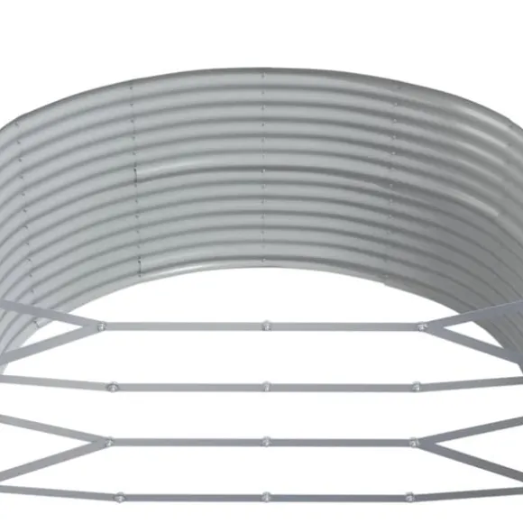vidaXL plantekasse 291x140x68 cm pulverlakeret stål grå - Plantekrukker
