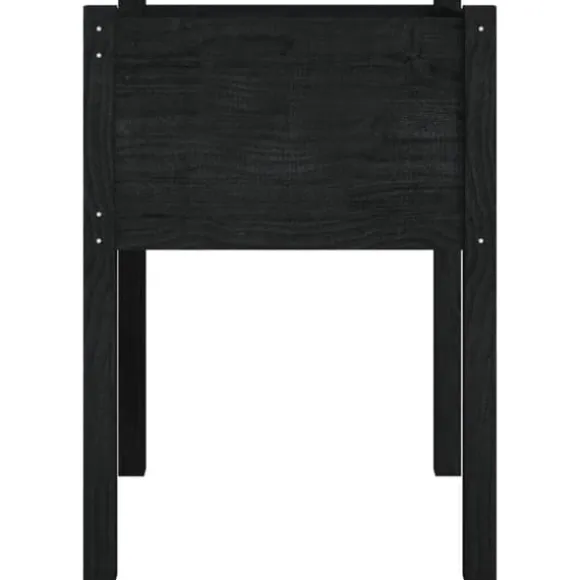 vidaXL plantekasser 2 stk. 50x50x70 cm massivt fyrretræ sort - Plantekrukker