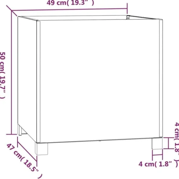 vidaXL plantekasser med ben 2 stk. 49x47x50 cm cortenstål rustfarvet - Plantekrukker