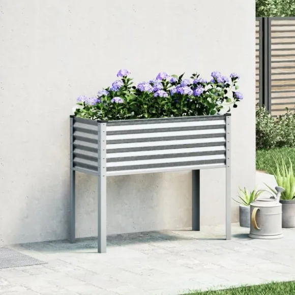 vidaXL plantekrukke 100x41x90 cm galvaniseret stål