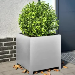 vidaXL plantekrukke 50x50x50 cm galvaniseret stål