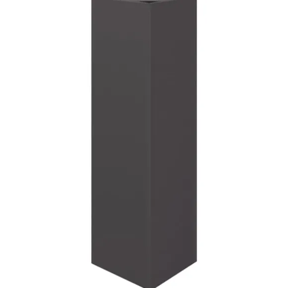 vidaXL plantekrukke 30x26x75 cm trekantet stål sort