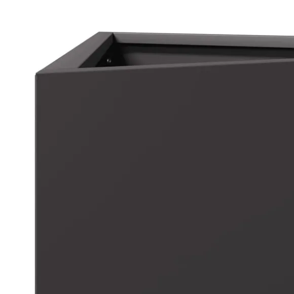 vidaXL plantekrukke 30x26x75 cm trekantet stål sort