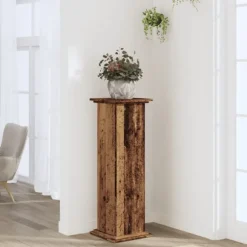 vidaXL plantestativ 33x33x100 cm konstrueret træ gammelt trælook
