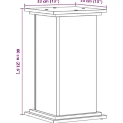 vidaXL plantestativ 33x33x60 cm konstrueret træ gammelt trælook