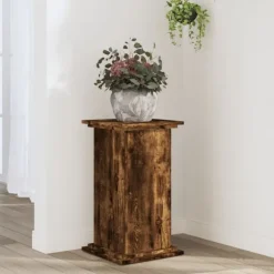 vidaXL plantestativ 33x33x60 cm konstrueret træ røget egetræsfarve